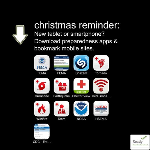 Christmas gift-Preparedness Apps